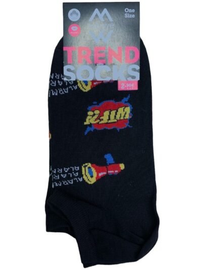 Κάλτσα Κοντή Βαμβακερή Trend MeWe  Μαύρο