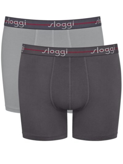 Boxer Sloggi Short 2 τεμ. Ανθρακί/Γκρι ανοικτό