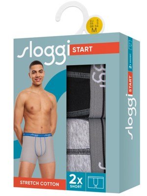 Alternative view of Boxer Sloggi Short 2 τεμ.  Μαύρο/γκρι