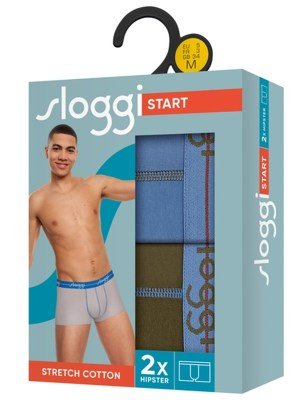 Alternative view of Boxer Sloggi Hipster 2 τεμ.  Λαδί/Σιέλ
