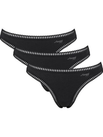 Sloggi Go Crush String 3 τεμ. 0004 Μαύρο/Μαύρο/Μαύρο