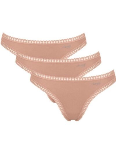 Sloggi Go Crush String 3 τεμ. 00ME Μπεζ/Μπεζ/Μπεζ