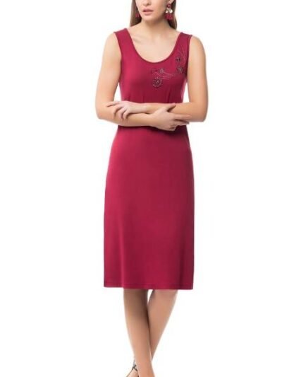 Φόρεμα Viscose Giota Μπορντώ