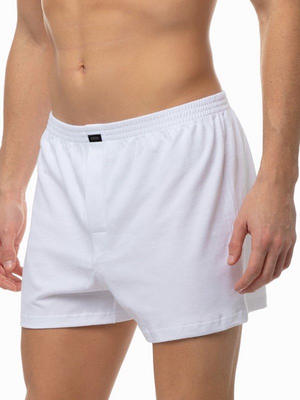 Boxer φαρδύ με κουμπί Μινέρβα 2 τεμ. Λευκό