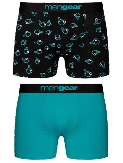 Boxer Μινέρβα Mengear 2 τεμ.  Μαύρο/Πετρόλ