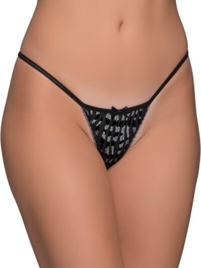Micro G-string Milena by Paris Μαύρο/ασημί