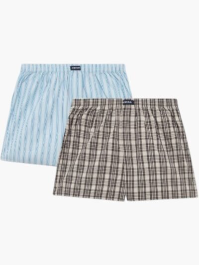 Boxer ύφασμα Μινέρβα 2 τεμ.  GREY-BLUE STIPE