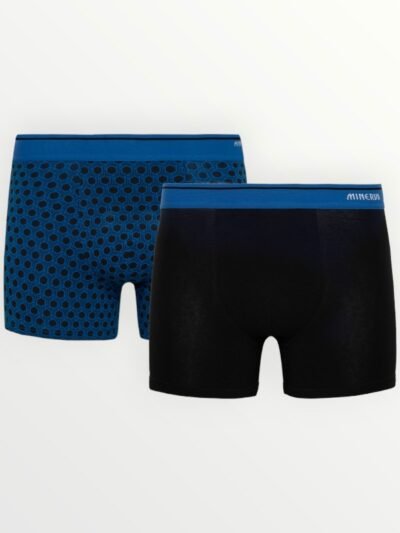 Boxer Μινέρβα Mengear 2 τεμ.  Μαύρο/Royal Blue