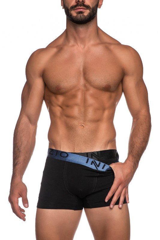 Ανδρικά Boxer Inizio 2 τεμ. Mαύρο/Mαύρο(Τζιν)