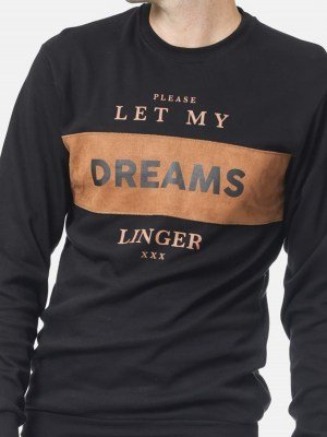 Alternative view of Πυζάμα Βαμβακερή Dreams  Μαύρο
