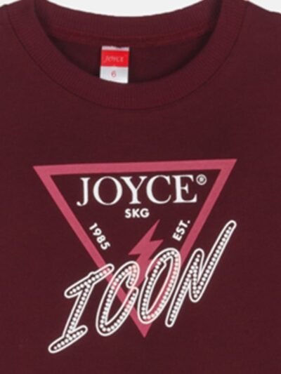 Alternative view of Φόρεμα Φούτερ Joyce 6-14 ετών  Μπορντώ