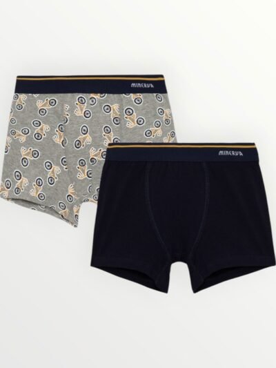 Boxer παιδικά Μινέρβα 2 τεμ. Γκρι Μελανζέ/Μαρίν
