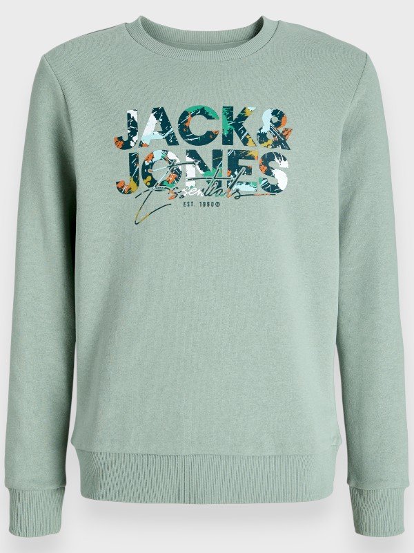 Μπλούζα Αγόρι Φούτερ Jack & Jones 2-8 ετών Iceberg Green
