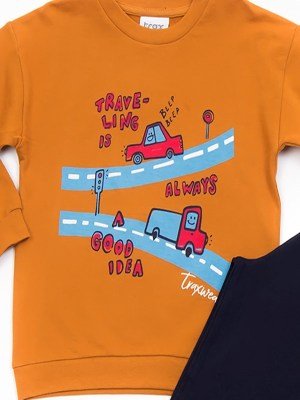 Alternative view of Σετ Φόρμας Αγόρι Λεπτή Trax 1-6 ετών  Μουσταρδί/Ραφ