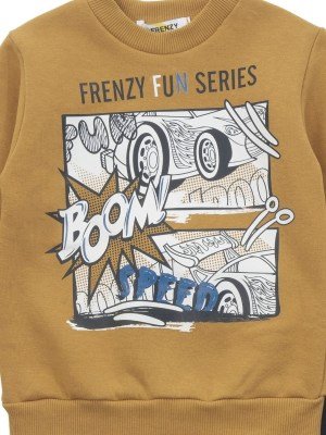 Σετ Φόρμας Αγόρι Frenzy 1-8 ετών Μουσταρδί/Μαύρο - Image 3