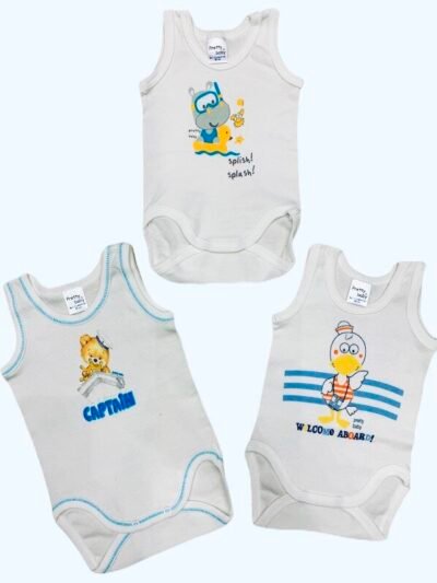 Alternative view of Κορμάκι Βρεφικό Αμάνικο Pretty Baby    Λευκό