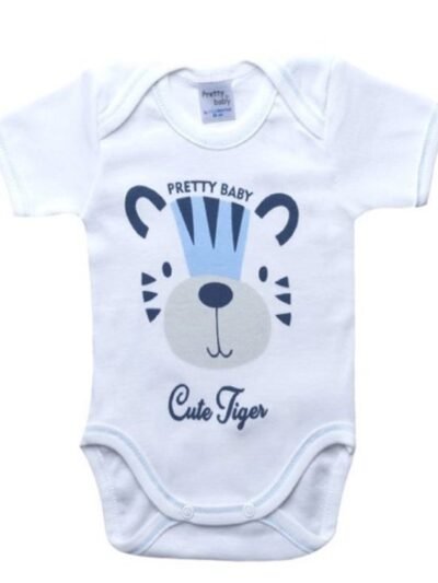 Κορμάκι Βρεφικό Κοντό Μανίκι  Pretty Baby    Λευκό
