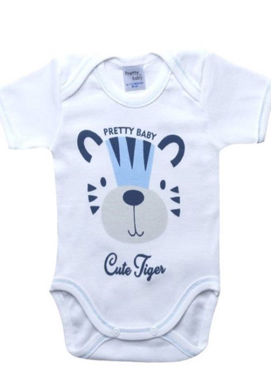 Κορμάκι Βρεφικό Κοντό Μανίκι Pretty Baby Λευκό